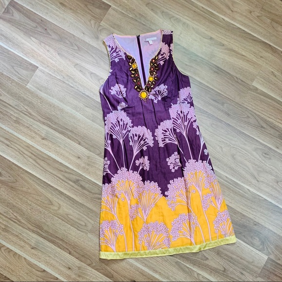 Rebecca Taylor Dresses & Skirts - Rebecca Taylor Jewel Neck Dress 8 Purple